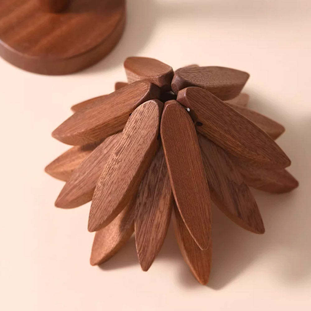 🔥Artisanal Wooden Coasters Trivets Set