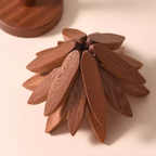 🔥Artisanal Wooden Coasters Trivets Set
