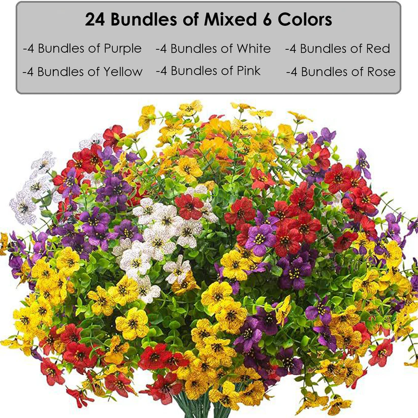💖Summer Hot Sale 49%OFF🌺UV Resistant Colorful Artificial Flower (Zero Pollen Allergies)
