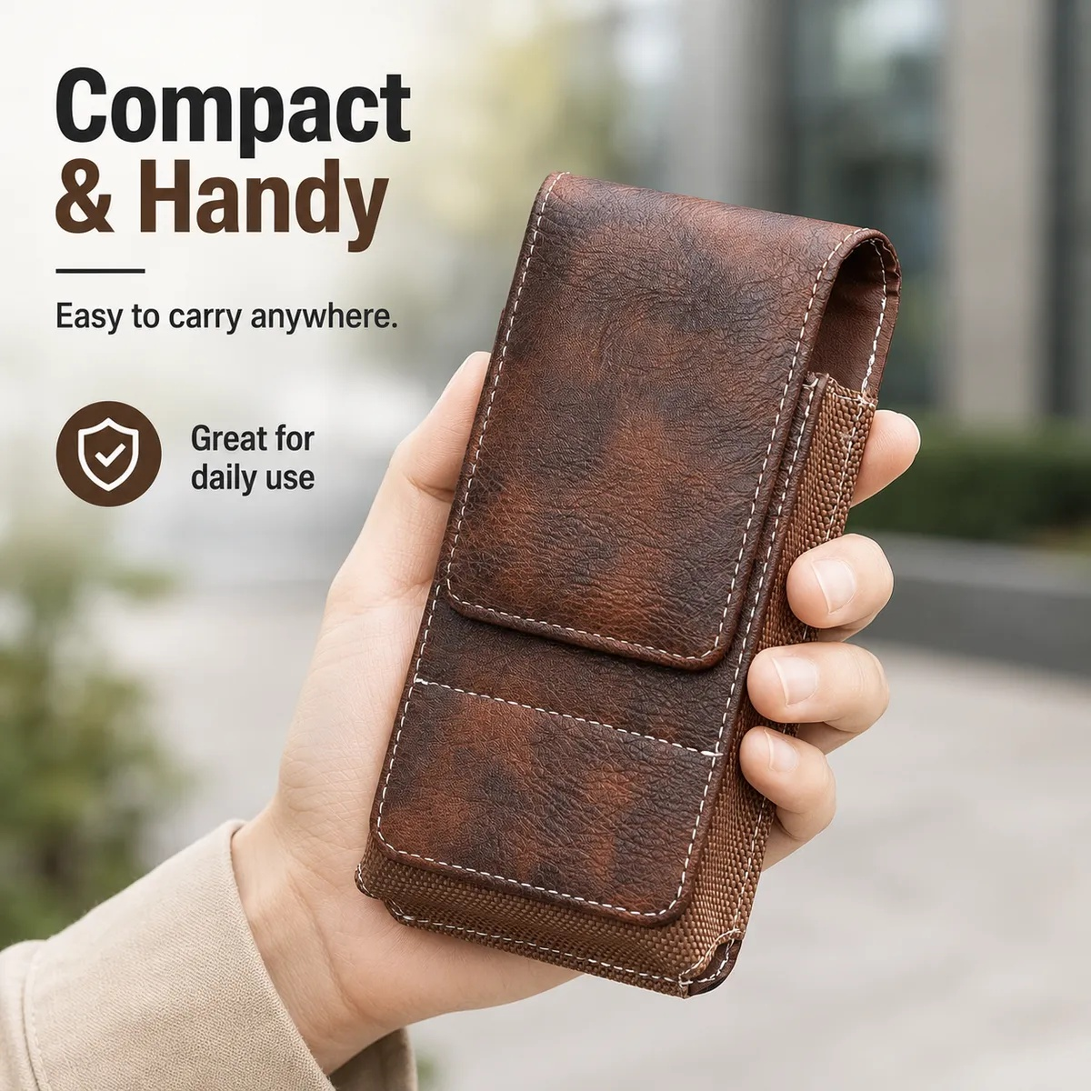 💥LAST DAY SALE 50%OFF📱Waist Belt Cell Phone Pouch - Multi-Pocket Leather Holster with Card Holder