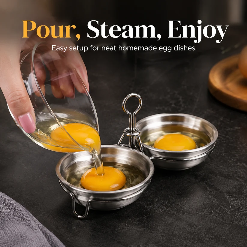 ⚡50K+ Sold 🔥Selling Fast – Egg Steamer Set