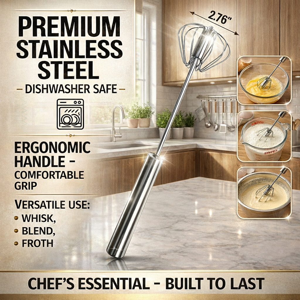 🔥Selling Fast — 50,000+ Sold | Stainless Steel Easy Whisk for Effortless Mixing in Seconds