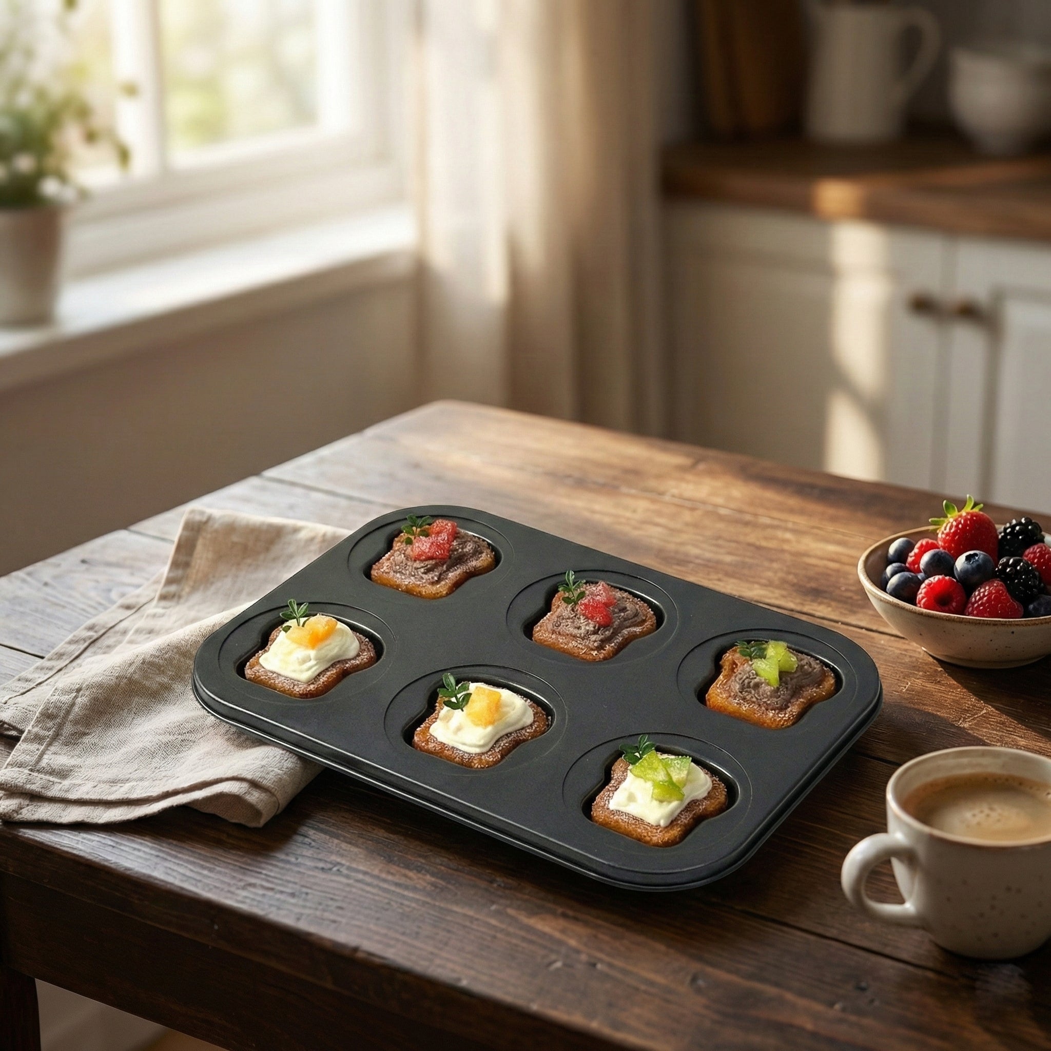 Non-Stick 6-Cavity Chef's Hat Cake Mold