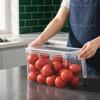 Clear Refrigerator Organizer Bin with Handle