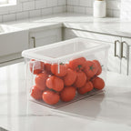 Clear Refrigerator Organizer Bin with Handle