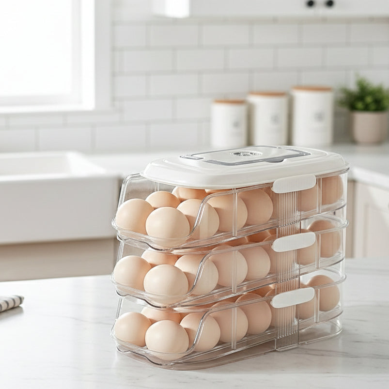 Automatic Rolling Egg Dispenser with Freshness Timer