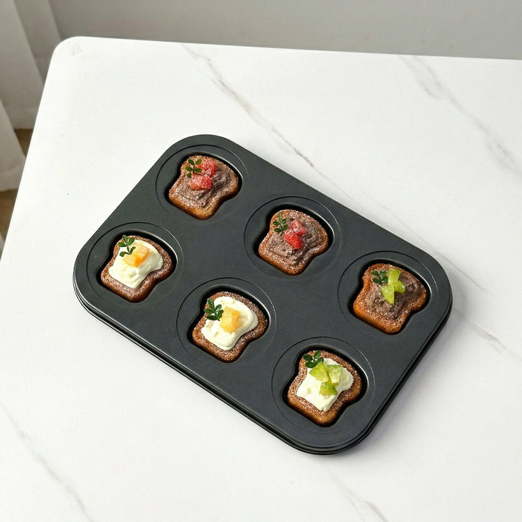 Non-Stick 6-Cavity Chef's Hat Cake Mold