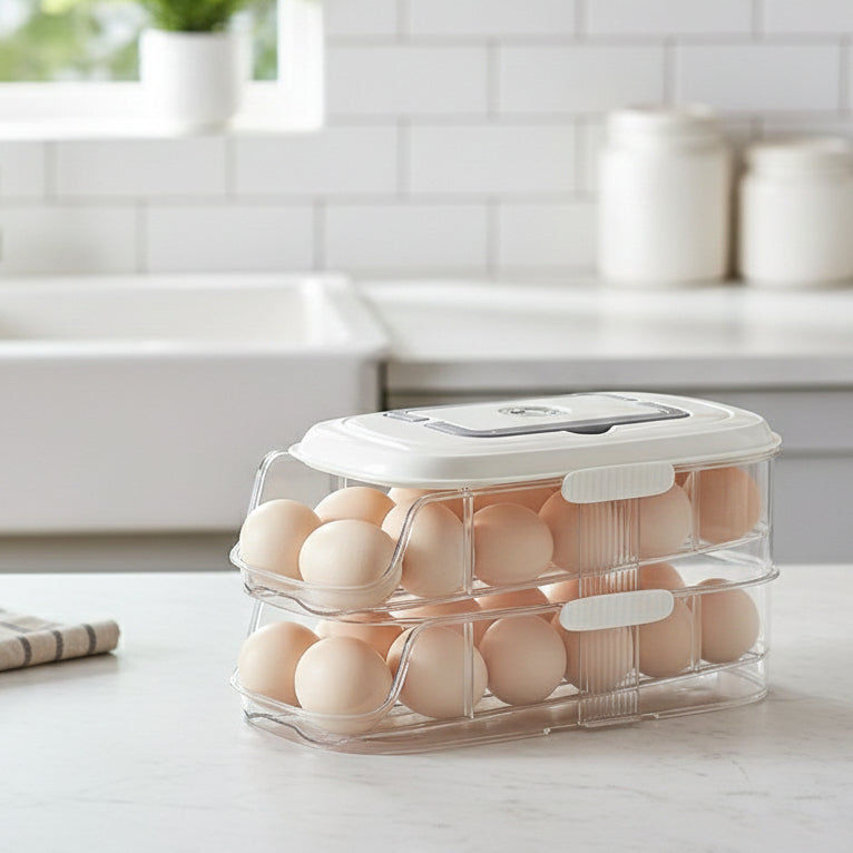 Automatic Rolling Egg Dispenser with Freshness Timer