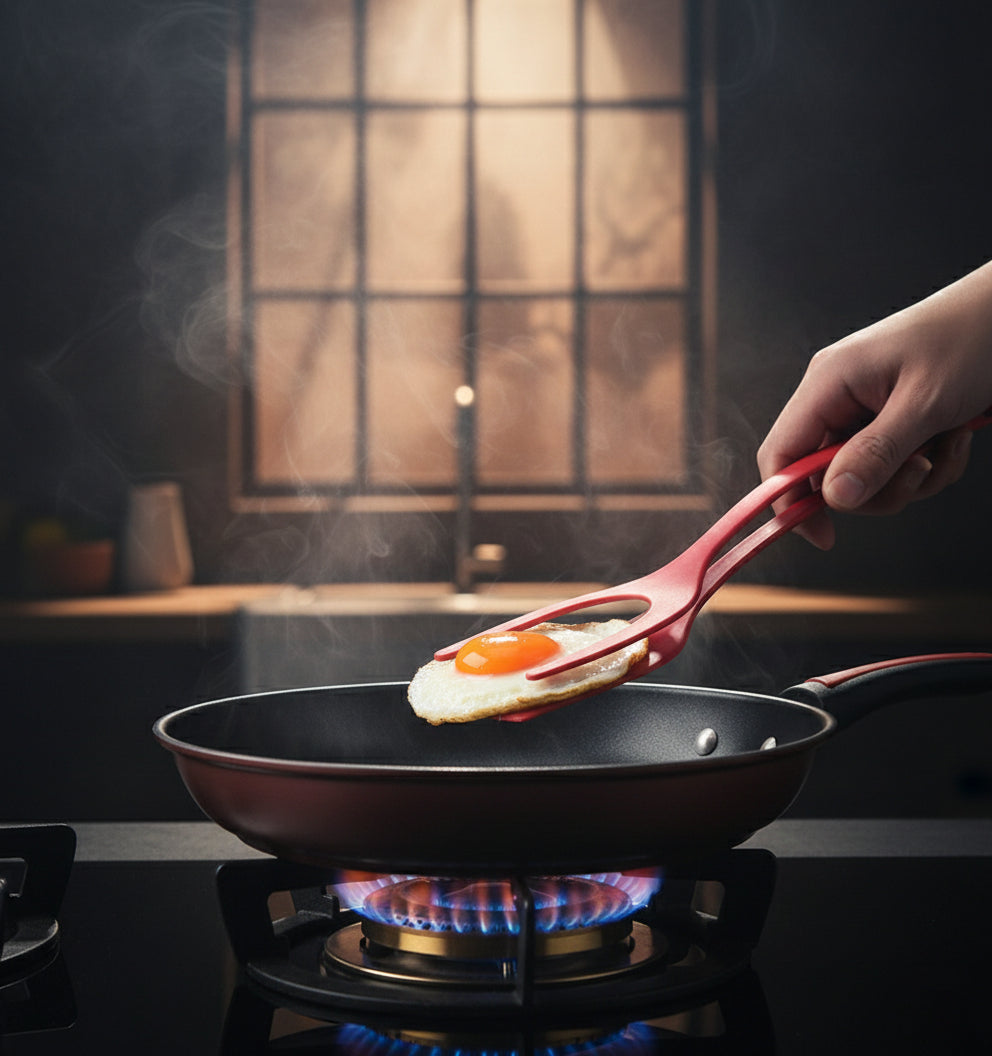2-in-1 Non-Stick Nylon Grip and Flip Spatula
