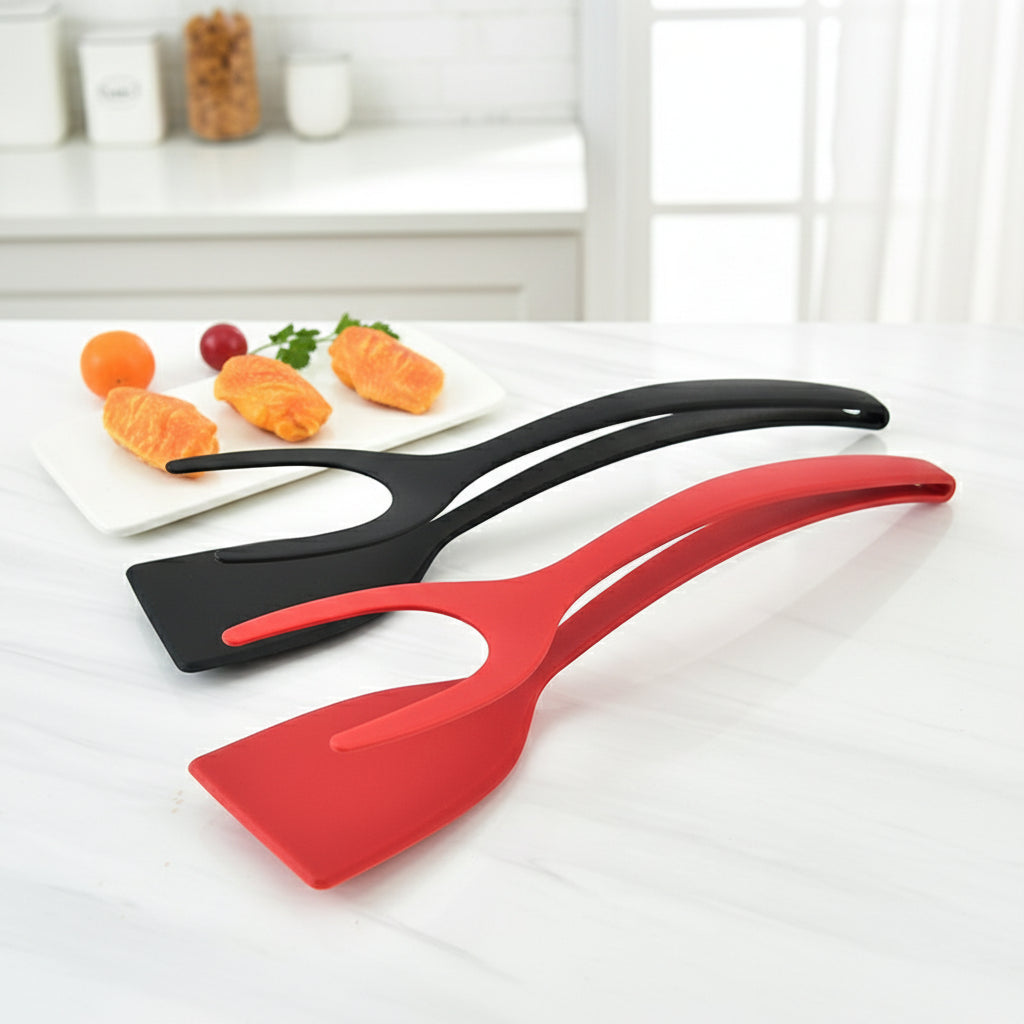 2-in-1 Non-Stick Nylon Grip and Flip Spatula