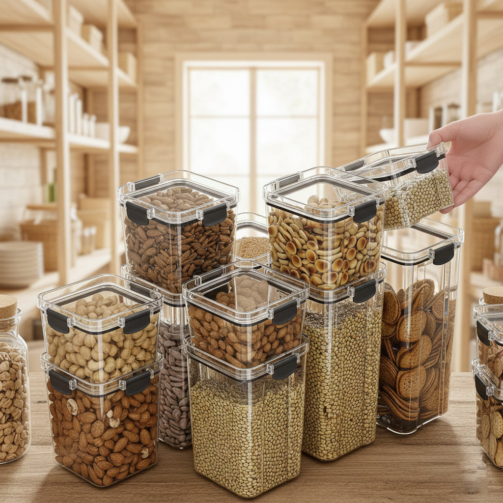 Airtight Food Storage Containers with Easy Lock Lids