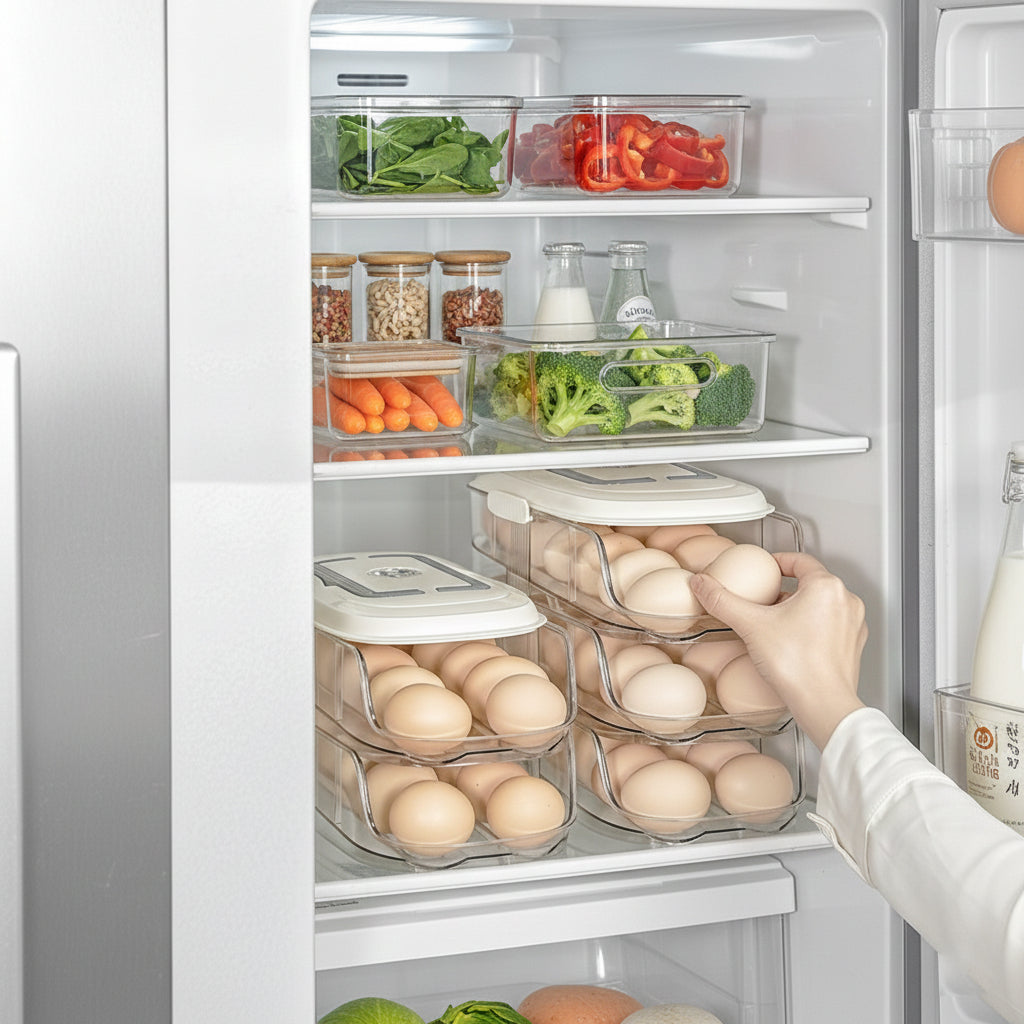 Automatic Rolling Egg Dispenser with Freshness Timer