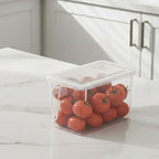 Clear Refrigerator Organizer Bin with Handle